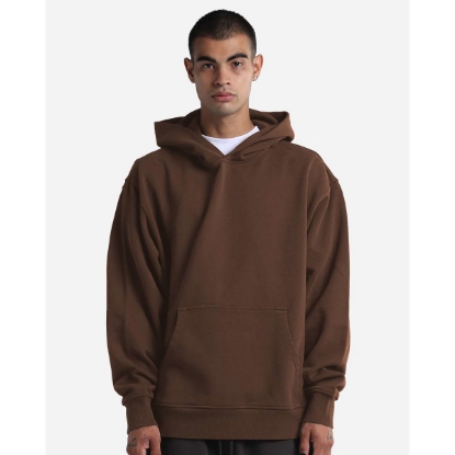 Custom Unisex Max Heavy Garment-Dyed Hooded Sweatshirt Mocha