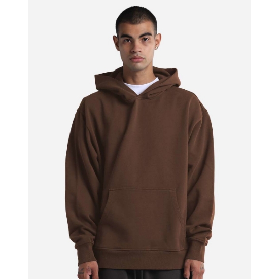 Custom Unisex Max Heavy Garment-Dyed Hooded Sweatshirt Mocha