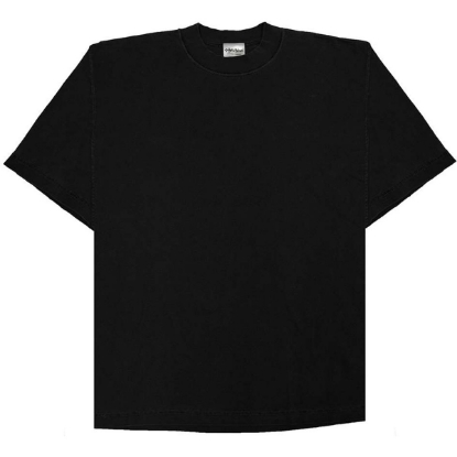 Custom Unisex Garment-Dyed Reverse T-Shirt Black