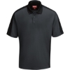 Custom Mens Performance Knit Two Tone Polo Charcoal/ Black