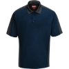 Custom Mens Performance Knit Two Tone Polo Navy/ Charcoal