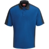 Custom Mens Performance Knit Two Tone Polo Royal Blue/ Charcoal
