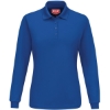 Custom Womens Long Sleeve Performance Knit Polo Royal Blue