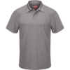 Custom Mens Performance Knit® Flex Series Active Polo Grey