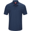 Custom Mens Short Sleeve Performance Knit Pocketless Core Polo Navy