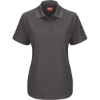 Custom Womens Performance Knit Pocketless Core Polo Charcoal