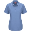 Custom Womens Performance Knit Pocketless Core Polo Medium Blue