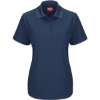 Custom Womens Performance Knit Pocketless Core Polo Navy