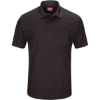 Custom Mens Performance Knit Pocket Polo Black