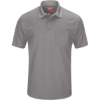 Custom Mens Performance Knit Pocket Polo Grey