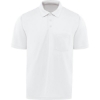 Custom Mens Performance Knit Pocket Polo White