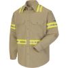 Custom Mens Enhanced Visibility Uniform Shirt Khaki
