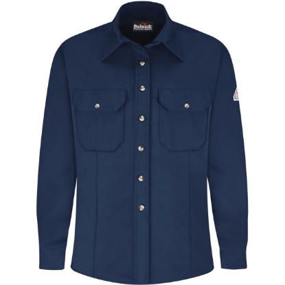 Custom Womens Midweight Dress Uniform Shirt Navy