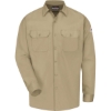 Custom Mens Work Shirt - EXCEL FR® ComforTouch Khaki