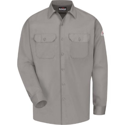 Custom Mens Tall Work Shirt - EXCEL FR® ComforTouch Grey