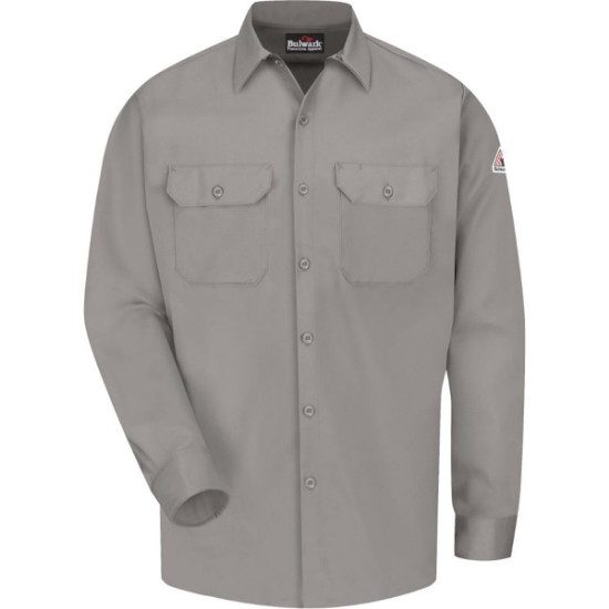Custom Mens Tall Work Shirt - EXCEL FR® ComforTouch Grey