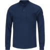 Custom Mens Long Sleeve Henley Shirt- CoolTouch®2 Navy