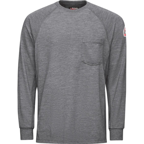 Custom Mens Long Sleeve Performance T-Shirt - CoolTouch®2 Grey