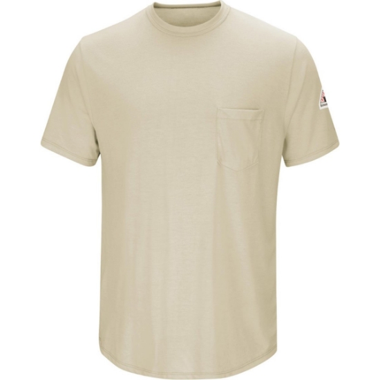 Custom Mens FR Lightweight Pocket T-Shirt Khaki