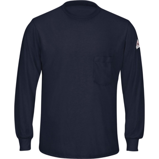 Custom Mens Long Sleeve Lightweight T-Shirt Navy