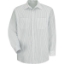 Custom Mens Premium Long Sleeve Work Shirt GW-White/ Green Stripe