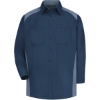 Custom Mens Tall Motorsports Shirt Navy/ Postman Blue