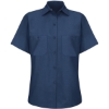 Custom Womens Industrial Work Shirt Navy