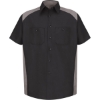 Custom Mens Tall Short Sleeve Motorsports Shirt Black/ Silver
