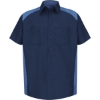 Custom Mens Tall Short Sleeve Motorsports Shirt Navy/ Postman Blue