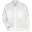 Custom Mens Button-Front Shirt Jacket White