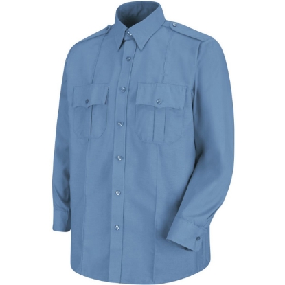 Custom Mens Long Sleeve Security Shirt Medium Blue - 323