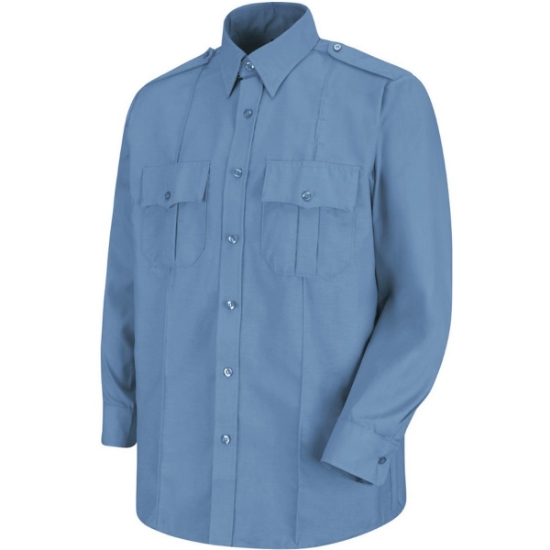 Custom Mens Long Sleeve Security Shirt Medium Blue - 323