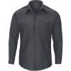 Custom Mens Pro Airflow Long Sleeve Work Shirt Charcoal