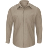 Custom Mens Pro Airflow Long Sleeve Work Shirt Khaki