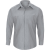 Custom Mens Tall Pro Airflow Long Sleeve Work Shirt Grey