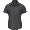 Custom Mens Tall Short Sleeve Pro Airflow Work Shirt Charcoal