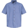 Custom Mens Poplin Short Sleeve Dress Shirt Light Blue