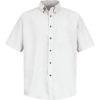 Custom Mens Poplin Short Sleeve Dress Shirt White