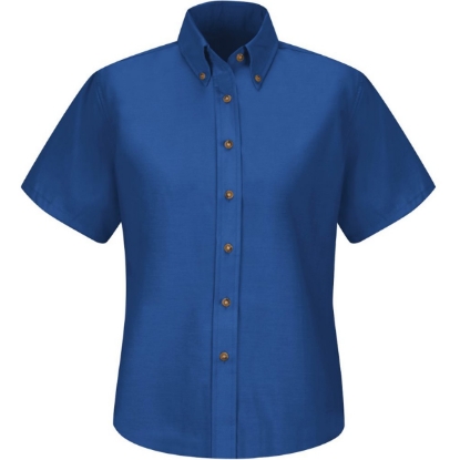 Custom Womens Poplin Dress Shirt Royal Blue