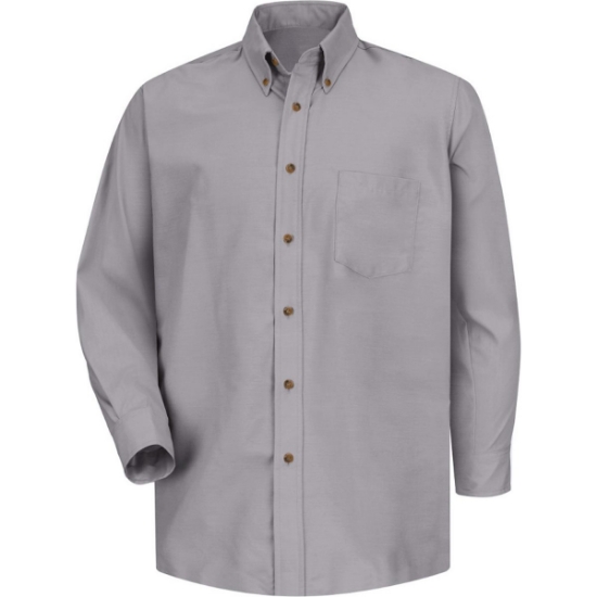 Custom Mens Poplin Dress Shirt Silver Grey