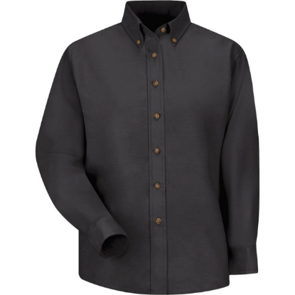 Custom Womens Poplin Dress Shirt Black