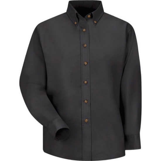 Custom Womens Poplin Dress Shirt Black