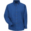 Custom Womens Poplin Dress Shirt Royal Blue