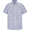 Custom Mens Tall Executive Oxford Dress Shirt Blue/ White Stripe
