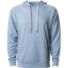 Custom Unisex Icon Lightweight Loopback Terry Hooded Sweatshirt Misty Blue