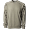 Custom Unisex Icon Lightweight Loopback Terry Crewneck Sweatshirt Olive