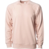 Custom Unisex Icon Lightweight Loopback Terry Crewneck Sweatshirt Rose