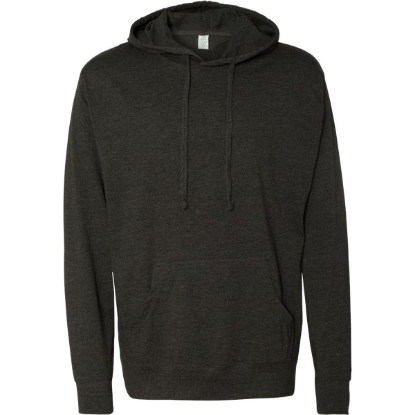 Custom Unisex Lightweight Hooded Pullover T-Shirt Charcoal Heather