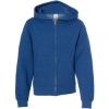 Custom Youth Midweight Full-Zip Hooded Sweatshirt Royal Heather
