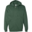Custom Unisex Midweight Full-Zip Hooded Sweatshirt Alpine Green